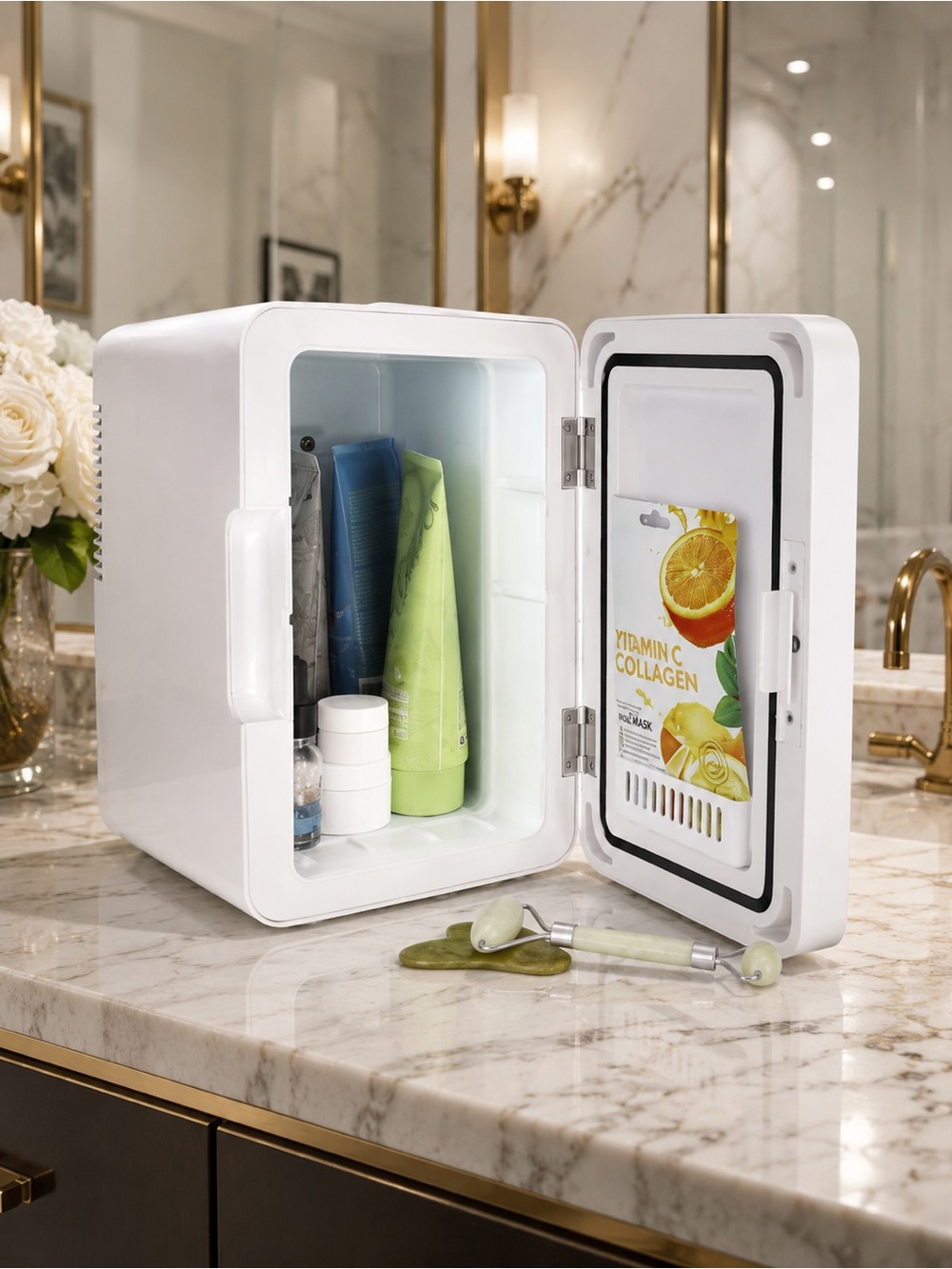 NIB Personal Chiller 6L Mini Fridge Beauty & Skincare Refrigerator White